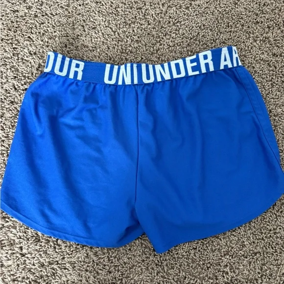 Under Armour Women's Athletic Blue Shorts - Picture 2 of 2